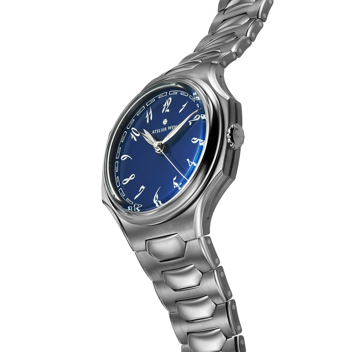 Atelier Wen Inflection Blue 渊 Yuān 40mm Tantalum Bracelet Watch