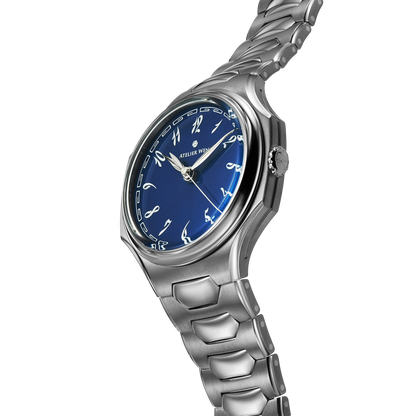 Atelier Wen Inflection Blue 渊 Yuān 40mm Tantalum Bracelet Watch