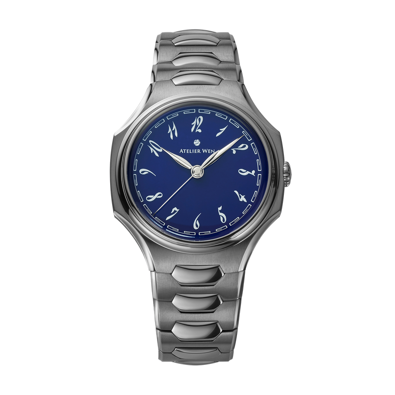 Atelier Wen Inflection Blue 渊 Yuān 40mm Tantalum Bracelet Watch