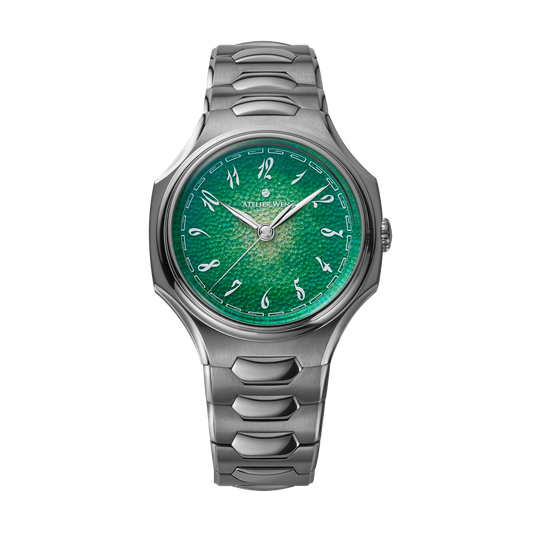 Atelier Wen Inflection Green Dial 幽 YŌU 40mm Tantalum Bracelet Watch