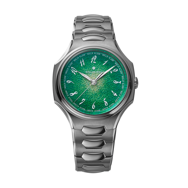 Atelier Wen Inflection Green Dial 幽 YŌU 40mm Tantalum Bracelet Watch