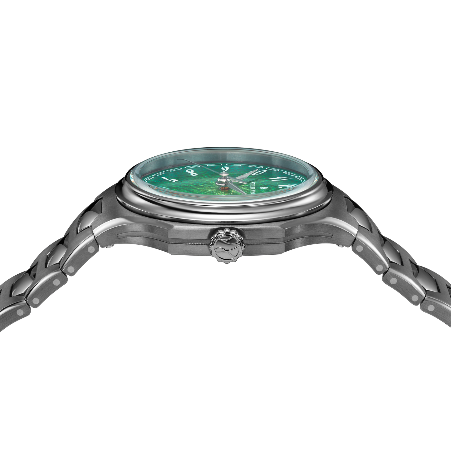 Atelier Wen Inflection Green Dial 幽 YŌU 40mm Tantalum Bracelet Watch