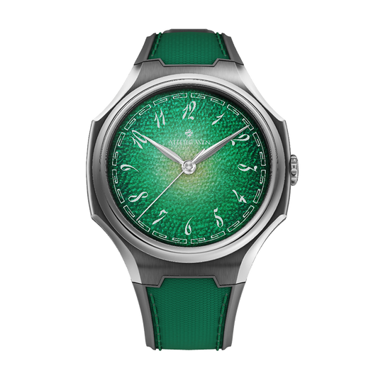 Atelier Wen Inflection Green Dial 幽 YŌU 40mm Sailcloth Strap Watch