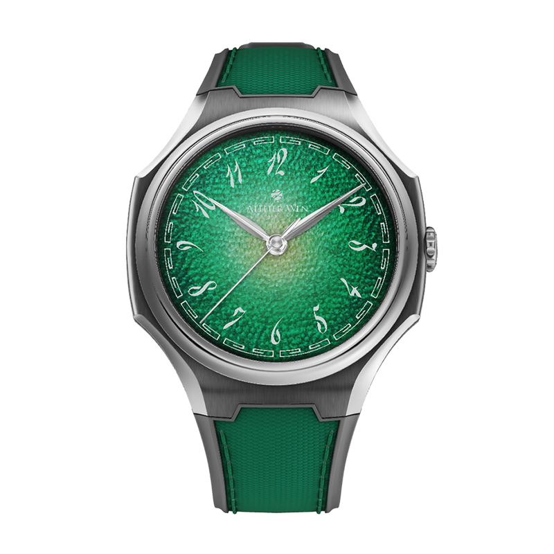 Atelier Wen Inflection Green Dial 幽 YŌU 40mm Sailcloth Strap Watch