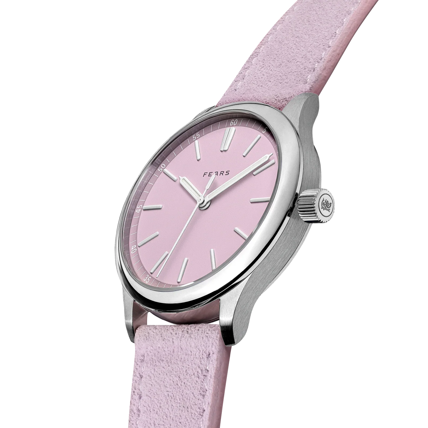 Fears Redcliff 39.5 Pale Lilac Dial Alcantara® Strap Watch
