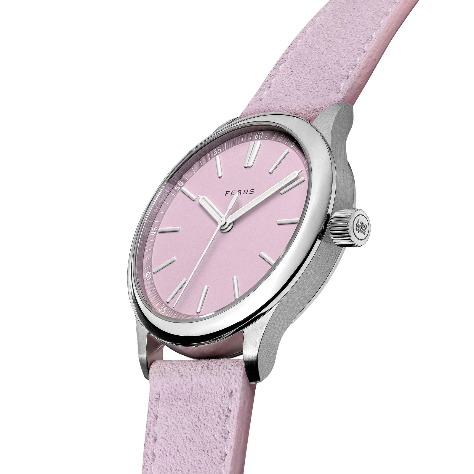 Fears Redcliff 39.5 Pale Lilac Dial Alcantara® Strap Watch