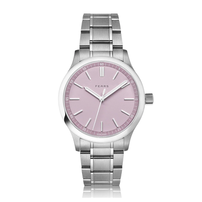 Fears Redcliff 39.5 Pale Lilac Dial Stainless Steel Bracelet Watch