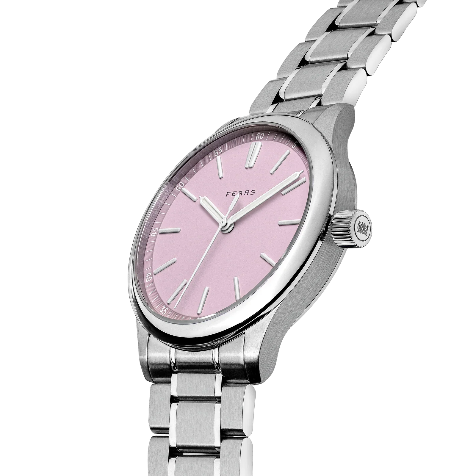 Fears Redcliff 39.5 Pale Lilac Dial Stainless Steel Bracelet Watch