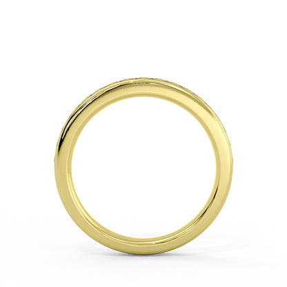 Sylvie 18K Yellow Gold Flush Set 0.25ct Diamond Wedding Ring
