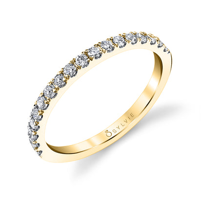 Sylvie Jacalyn 18K Yellow Gold Classic .32ct Diamond Wedding Band