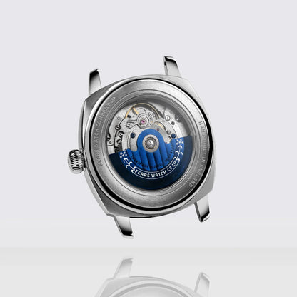 Fears Brunswick 40.5 Jump Hour China Blue Dial Stainless Steel Bracelet Watch