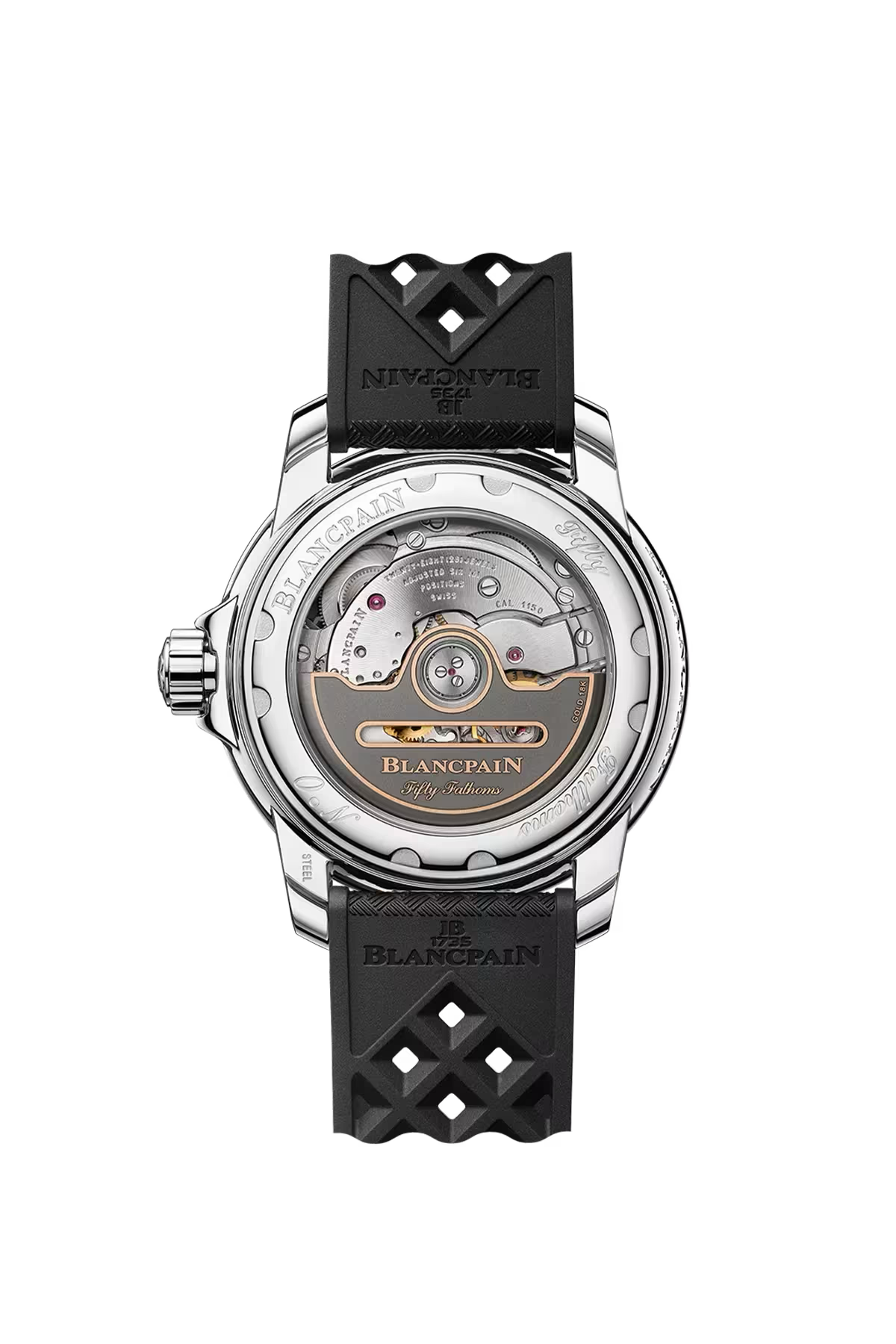 Blancpain Fifty Fathoms 38mm Black Rubber Watch
