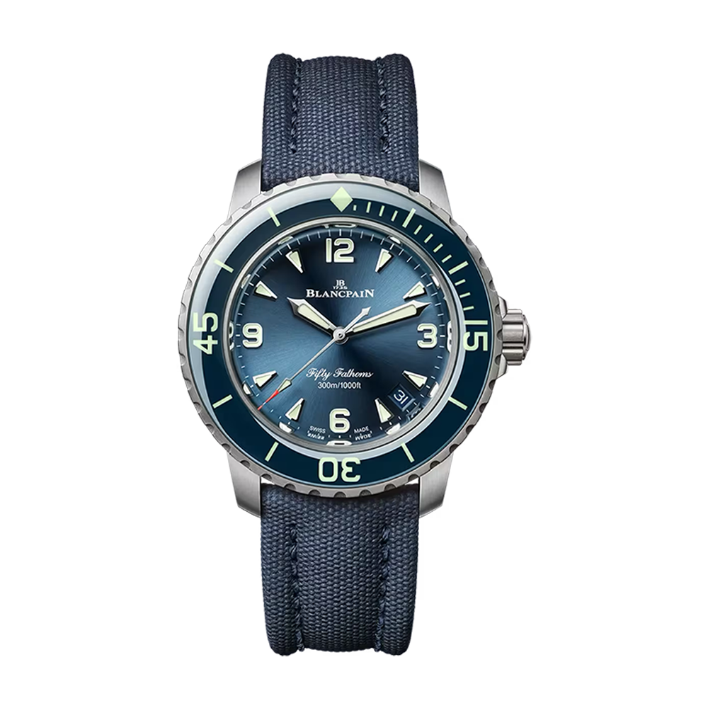 Blancpain Fifty Fathoms 38mm Blue Titanium Watch