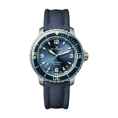 Blancpain Fifty Fathoms 38mm Blue Titanium Watch