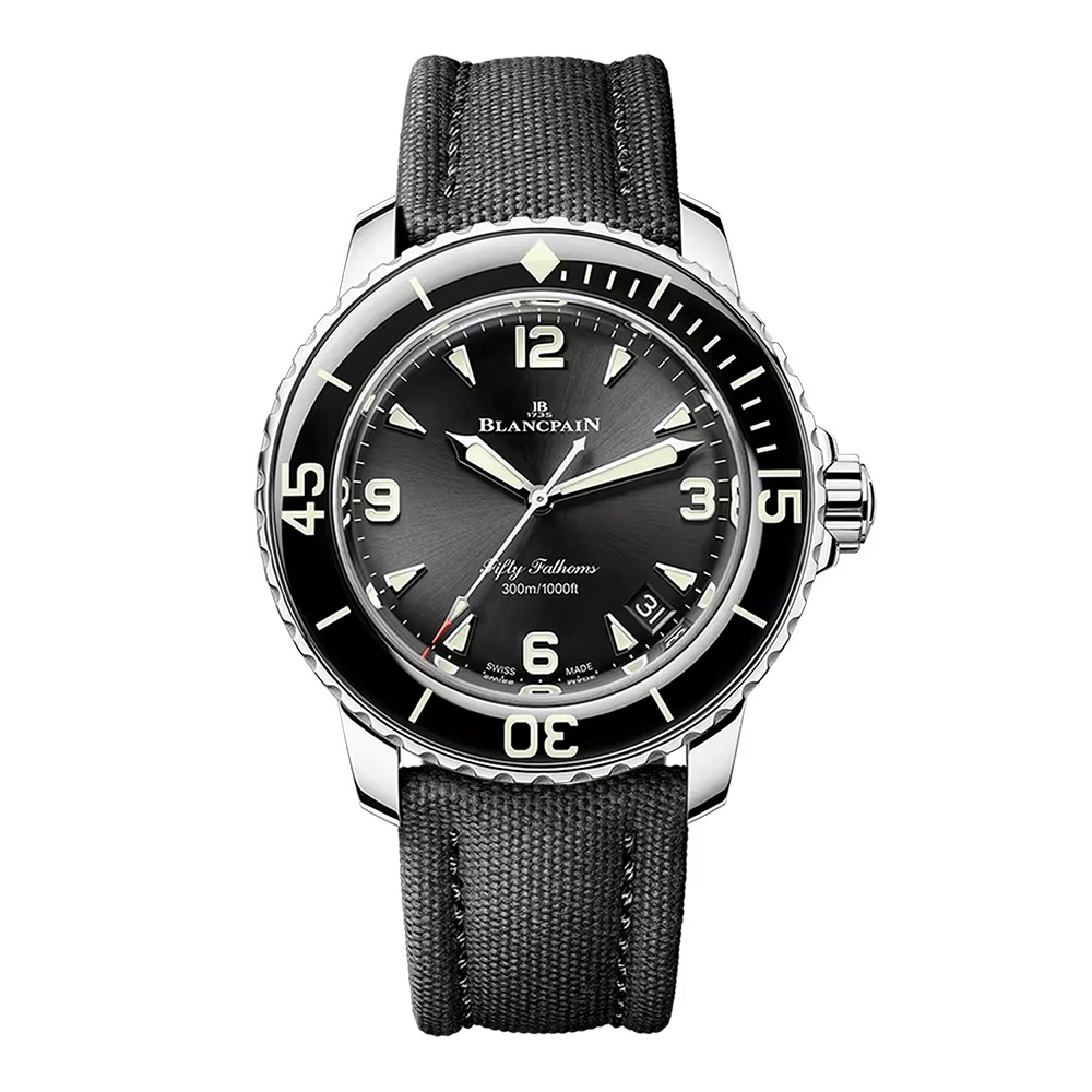 Blancpain Fifty Fathoms Automatique 42mm Black Sail-Canvas Strap