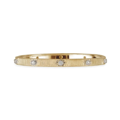 Buccellati Macri Classica Bangle Bracelet 18K Yellow Gold with Diamonds