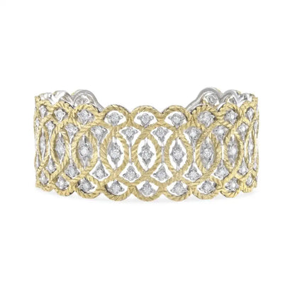 Buccellati Étoilée Yellow and White Gold Bracelet with Diamonds