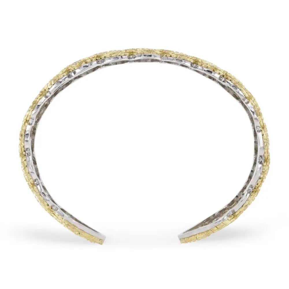 Buccellati Étoilée Yellow and White Gold Bracelet with Diamonds