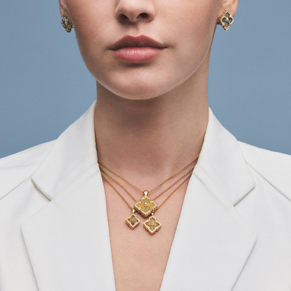 Buccellati Opera Tulle Pendant Necklace 18K Yellow Gold with Mother-of-Pearl