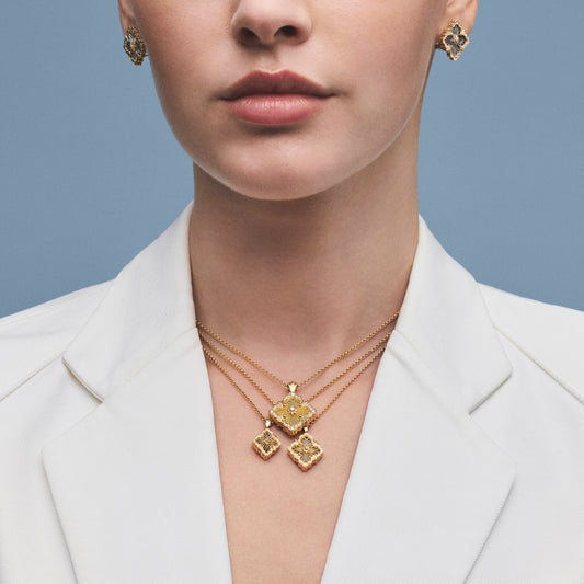 Buccellati Opera Tulle Pendant Necklace 18K Yellow Gold with Mother-of-Pearl