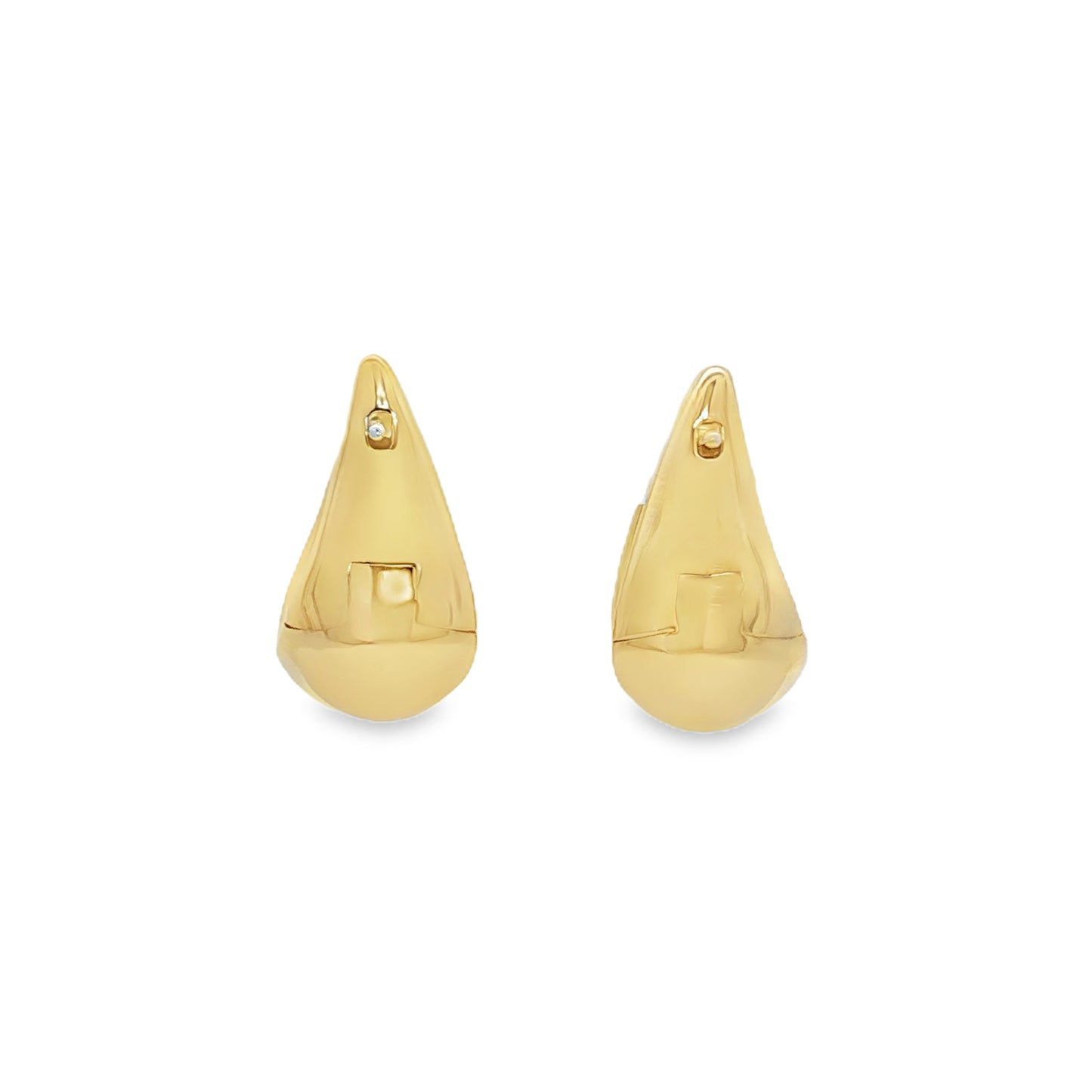 King Jewelers Confetti Diamond Teardrop Earrings 14K Yellow Gold