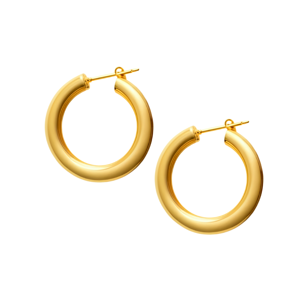 Antonio Papini 18K Yellow Gold Hoop Earrings