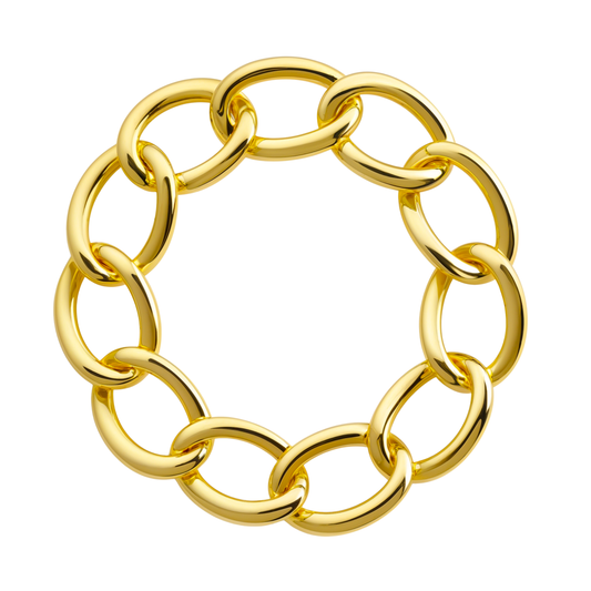 Antonio Papini Oval Link Bracelet 18K Yellow Gold
