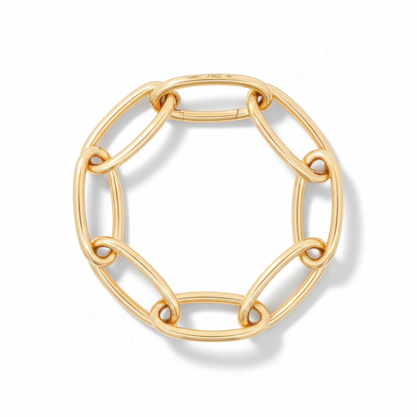 Antonio Papini Oval Link Bracelet 18K Yellow Gold