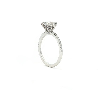 KJ5 18K White Gold 1.15ct GIA Certified Princess Cut Diamond Engagement Ring