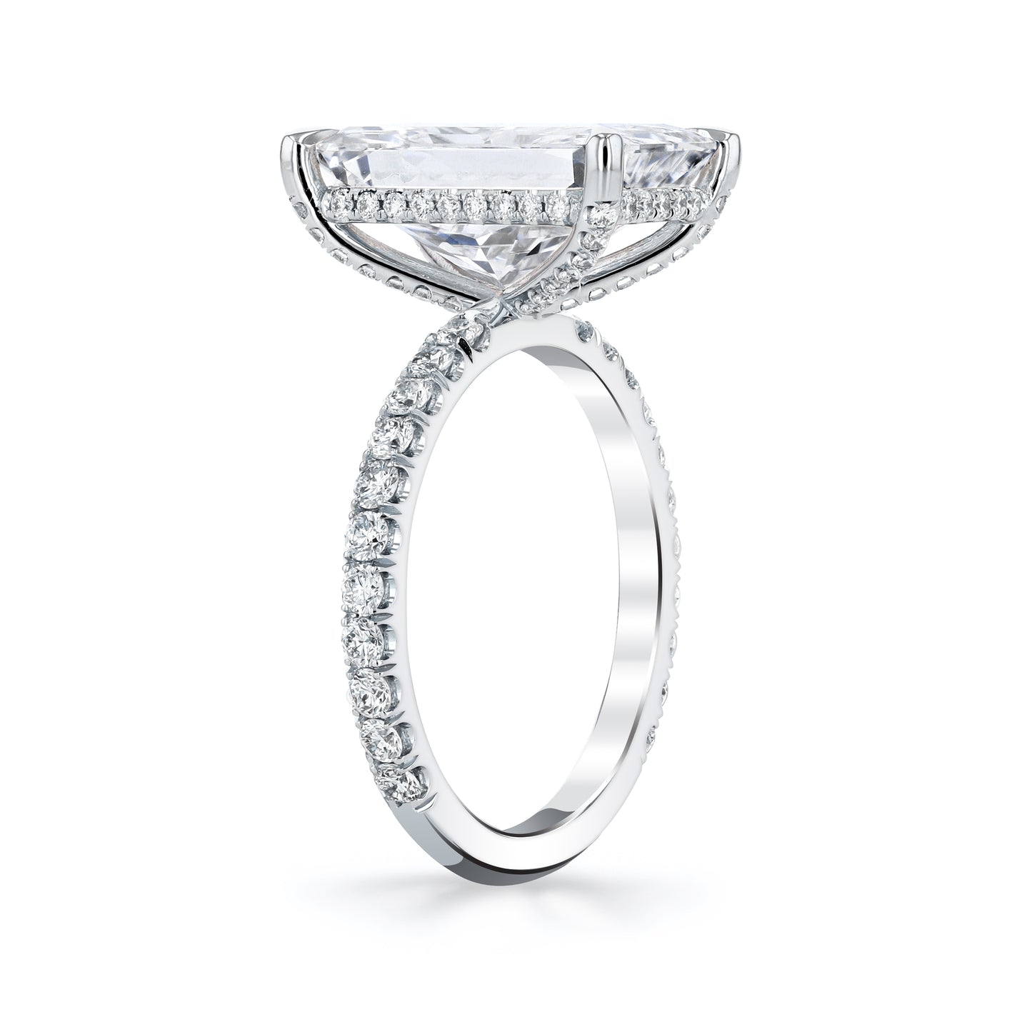KJ5 Platinum GIA Certified 5.98ct Radiant Cut Classic Diamond Engagement Ring
