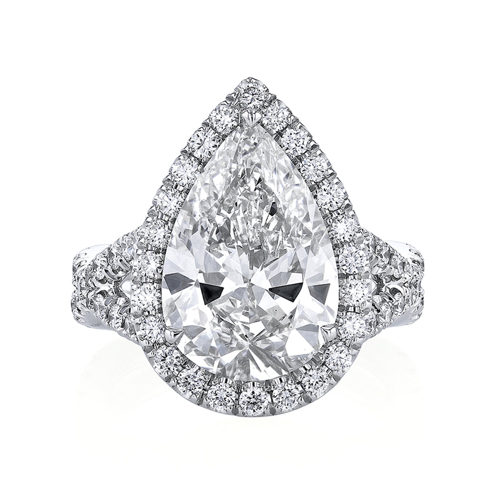 KJ5 Platinum GIA Certified 6.78ct Pear Shape Diamond Engagement Ring