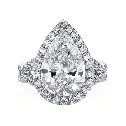 KJ5 Platinum GIA Certified 6.78ct Pear Shape Diamond Engagement Ring