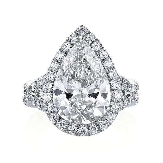 KJ5 Platinum GIA Certified 6.78ct Pear Shape Diamond Engagement Ring