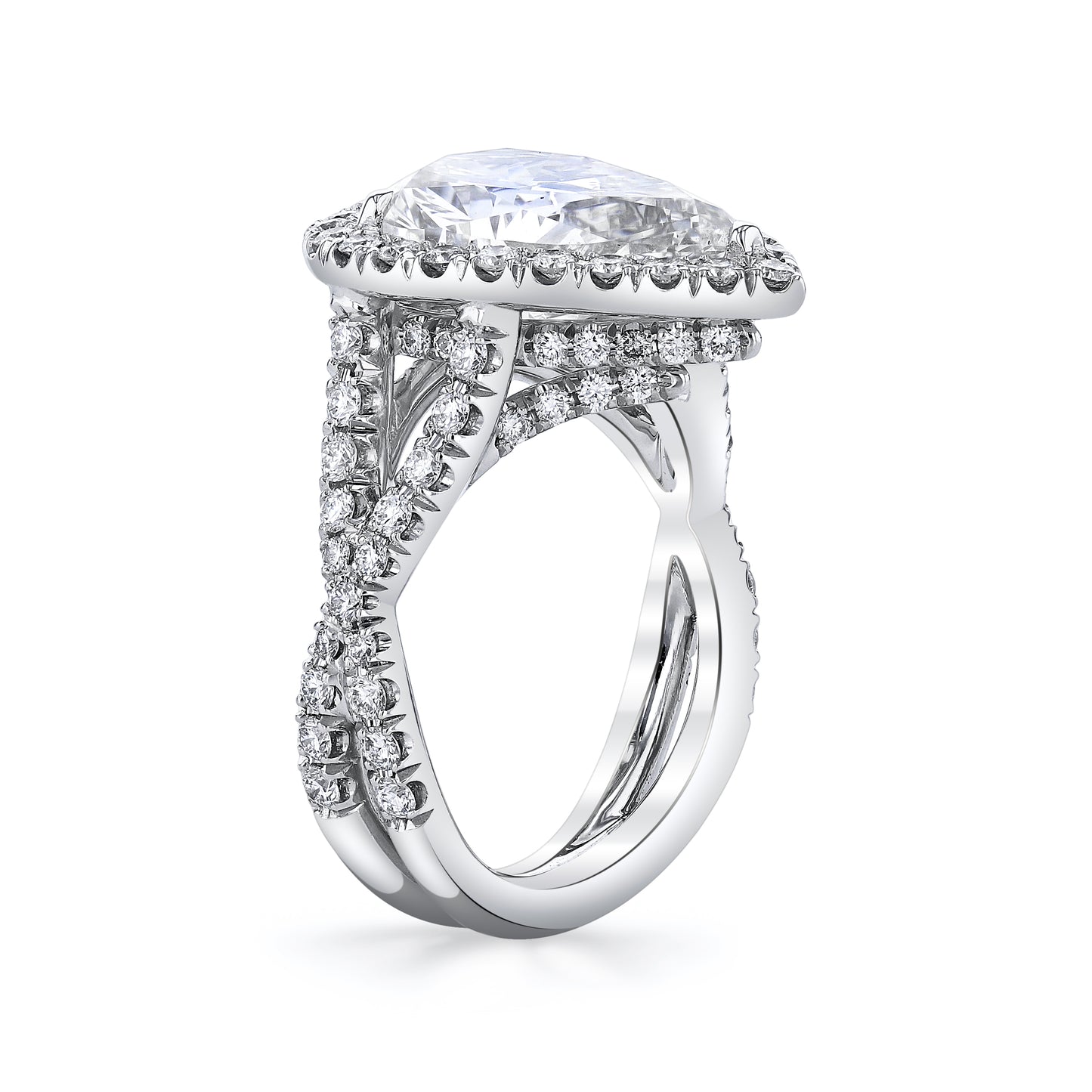 KJ5 Platinum GIA Certified 6.78ct Pear Shape Diamond Engagement Ring