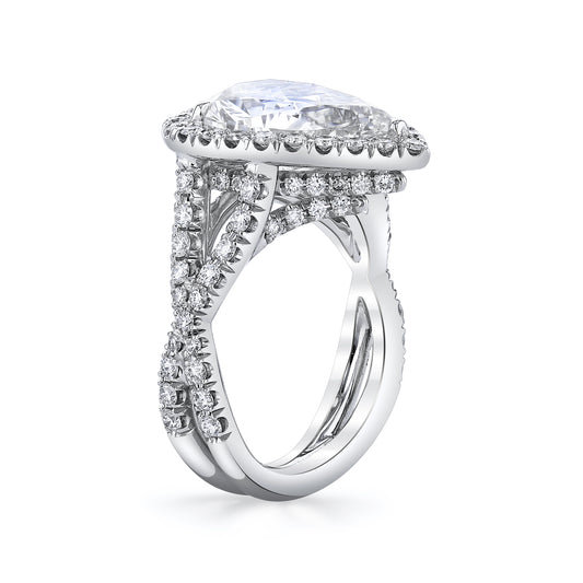 KJ5 Platinum GIA Certified 6.78ct Pear Shape Diamond Engagement Ring