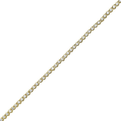 King Jewelers 1.96ct Diamond Tennis Necklace 14K Yellow Gold