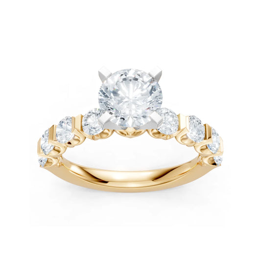 KJ5 14K Yellow Gold 0.80ct Diamond Engagement Ring Mounting