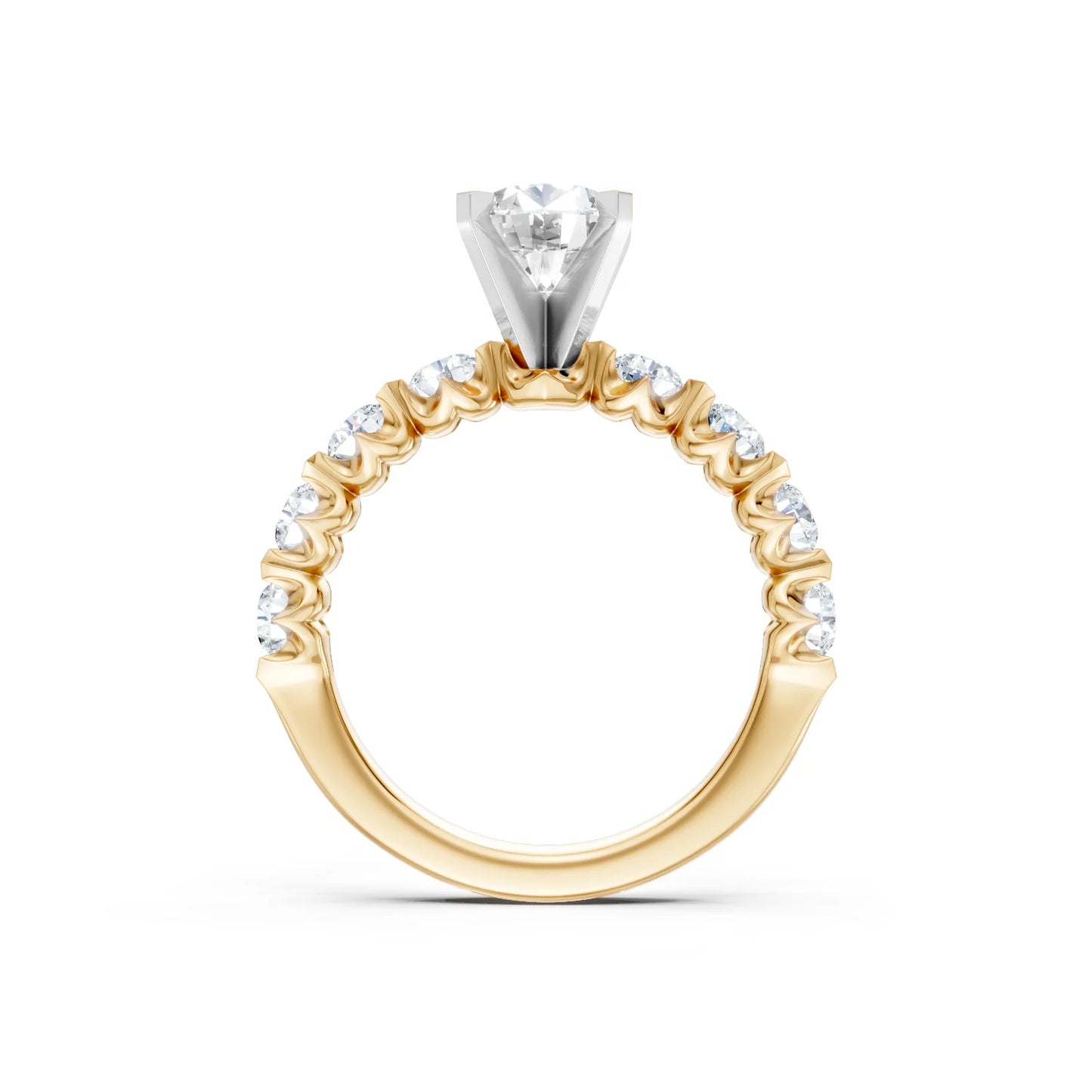 KJ5 14K Yellow Gold 0.80ct Diamond Engagement Ring Mounting