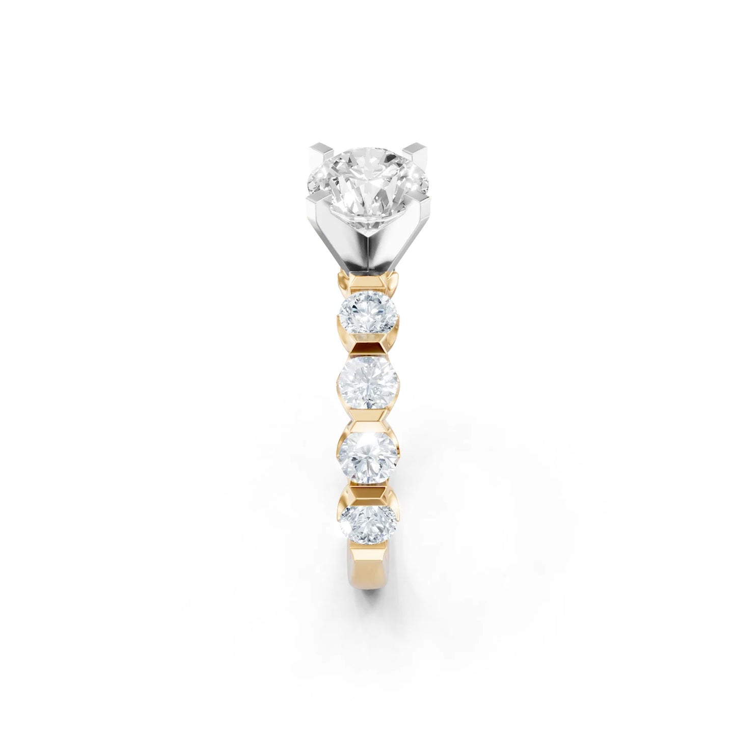 KJ5 14K Yellow Gold 0.80ct Diamond Engagement Ring Mounting