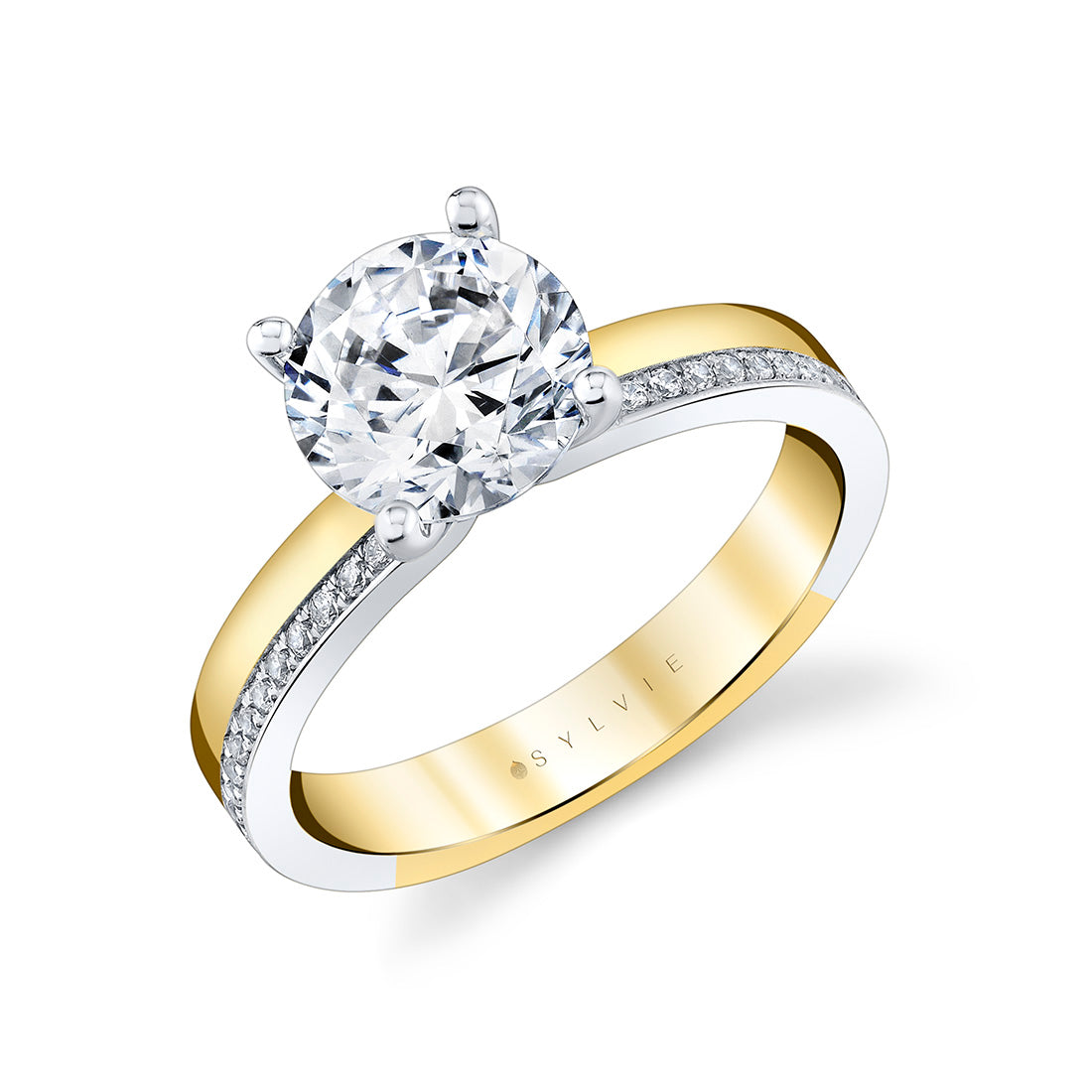 Reese Second Hand Rings Sylvie Auravie Reese Two Tone Engagement Ring | King Jewelers