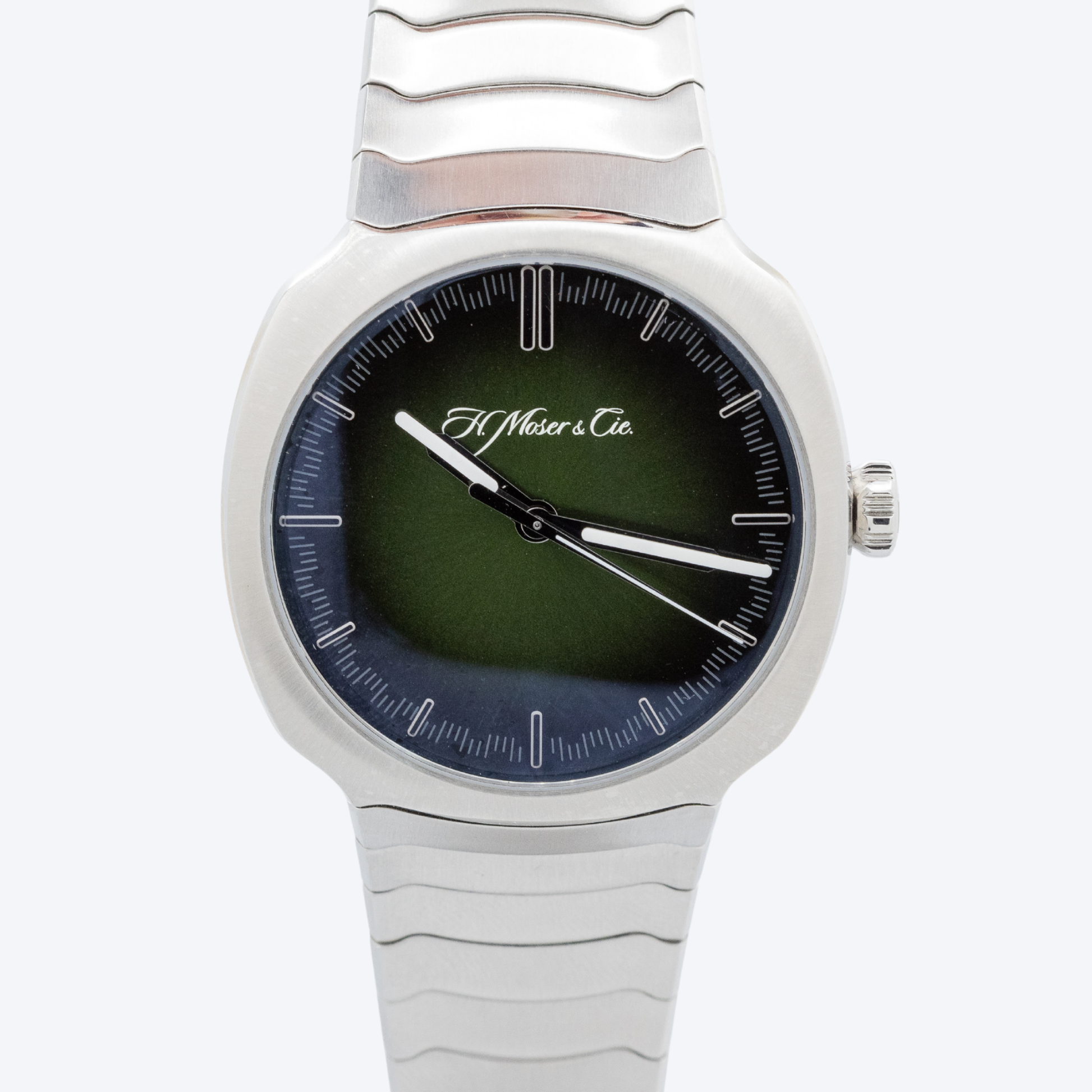 Pre Owned H. Moser & Cie Streamliner Centre Seconds Stainless Steel Green Dial - view 2