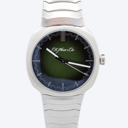 Pre Owned H. Moser & Cie Streamliner Centre Seconds Stainless Steel Green Dial - view 2