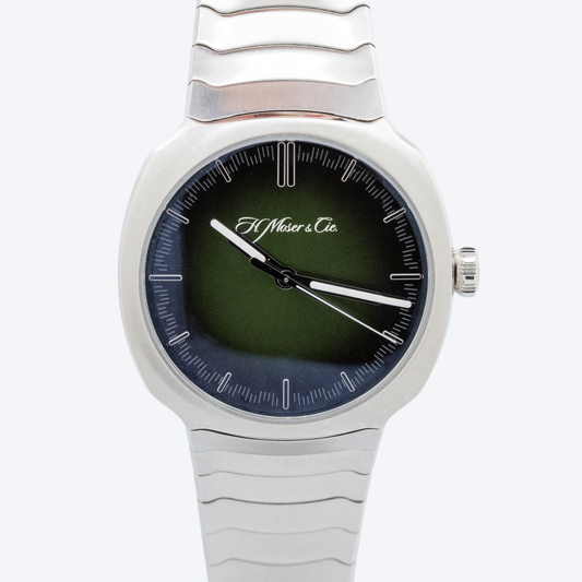 Pre Owned H. Moser & Cie Streamliner Centre Seconds Stainless Steel Green Dial - view 2