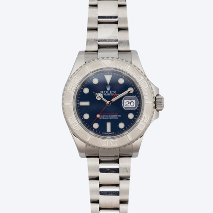 Pre Owned Rolex Yacht-Master 40 Stainless Steel and Platinum Blue Dial - view 2