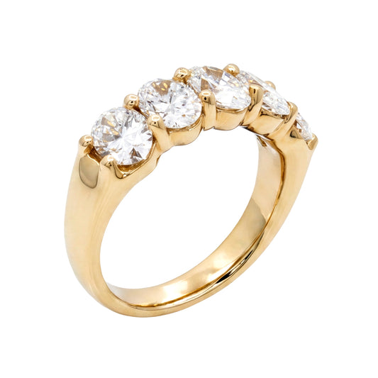 Ella Rose 2.00ct Oval Diamond Five-Stone Band 14K Yellow Gold