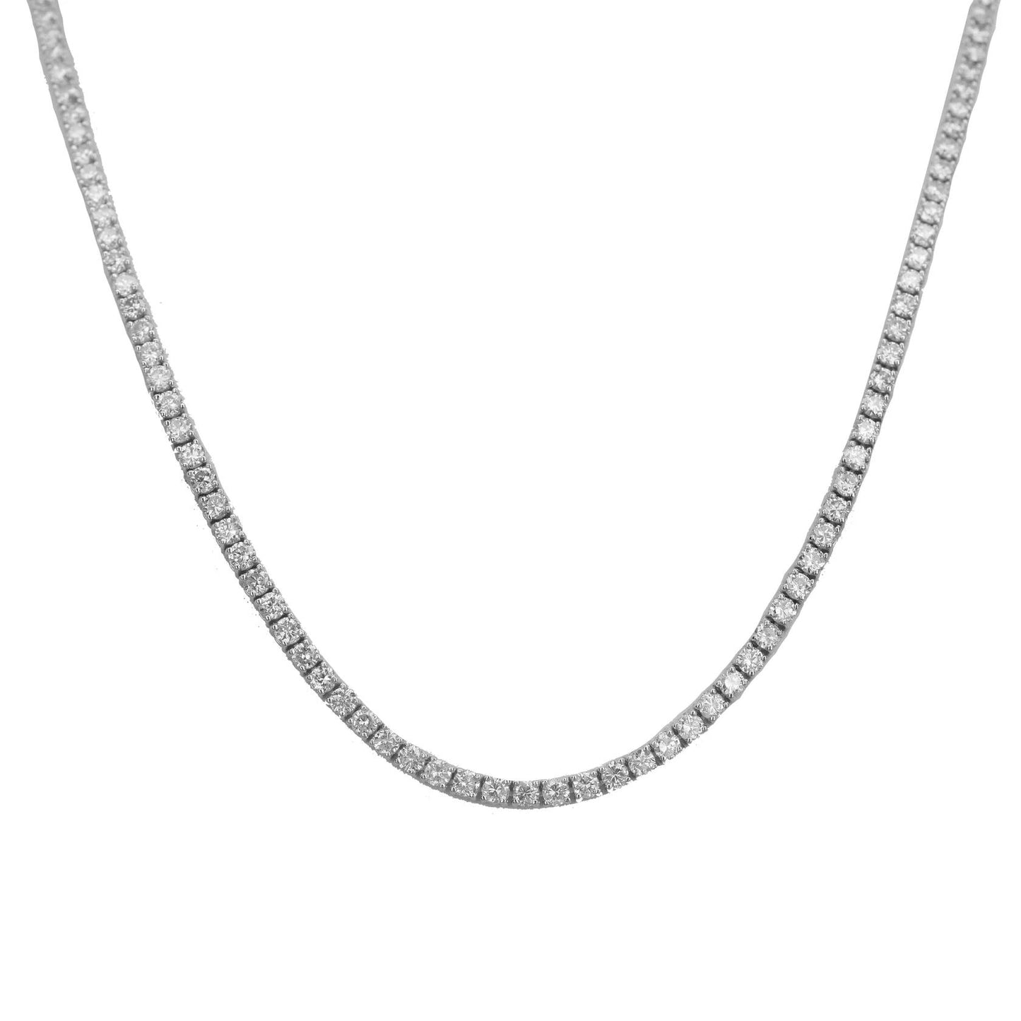 Ella Rose 8.01ct Lab-Grown Diamond Tennis Necklace 14K White Gold