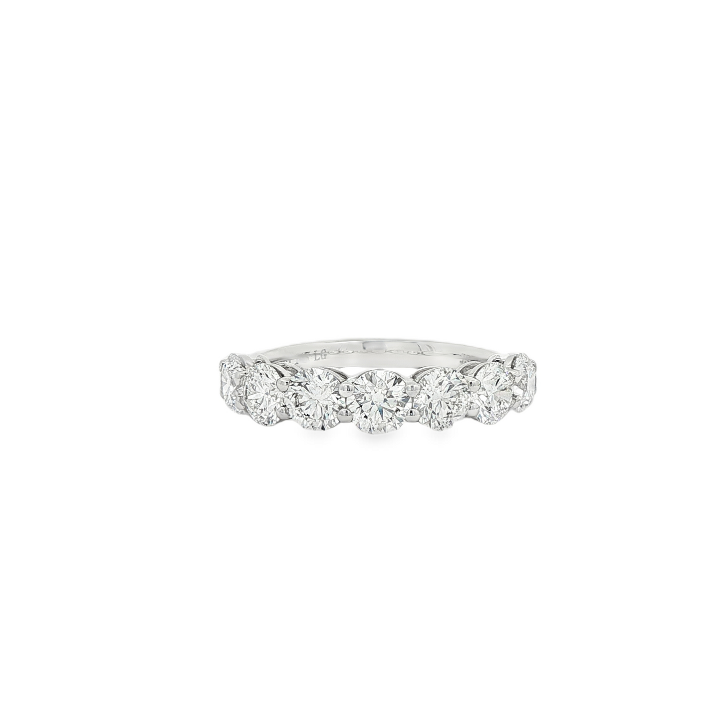 Ella Rose 7-Stone Lab Grown Diamond Wedding Band 14K White Gold