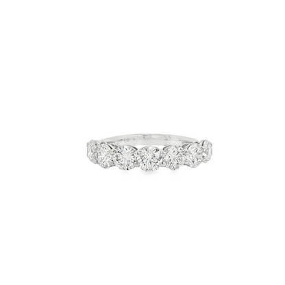 Ella Rose 7-Stone Lab Grown Diamond Wedding Band 14K White Gold