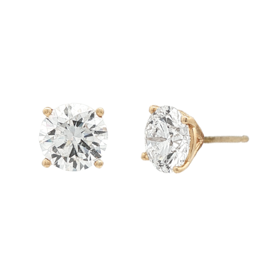 Ella Rose 3.20ct Lab-Grown Diamond Stud Earrings 14K Yellow Gold