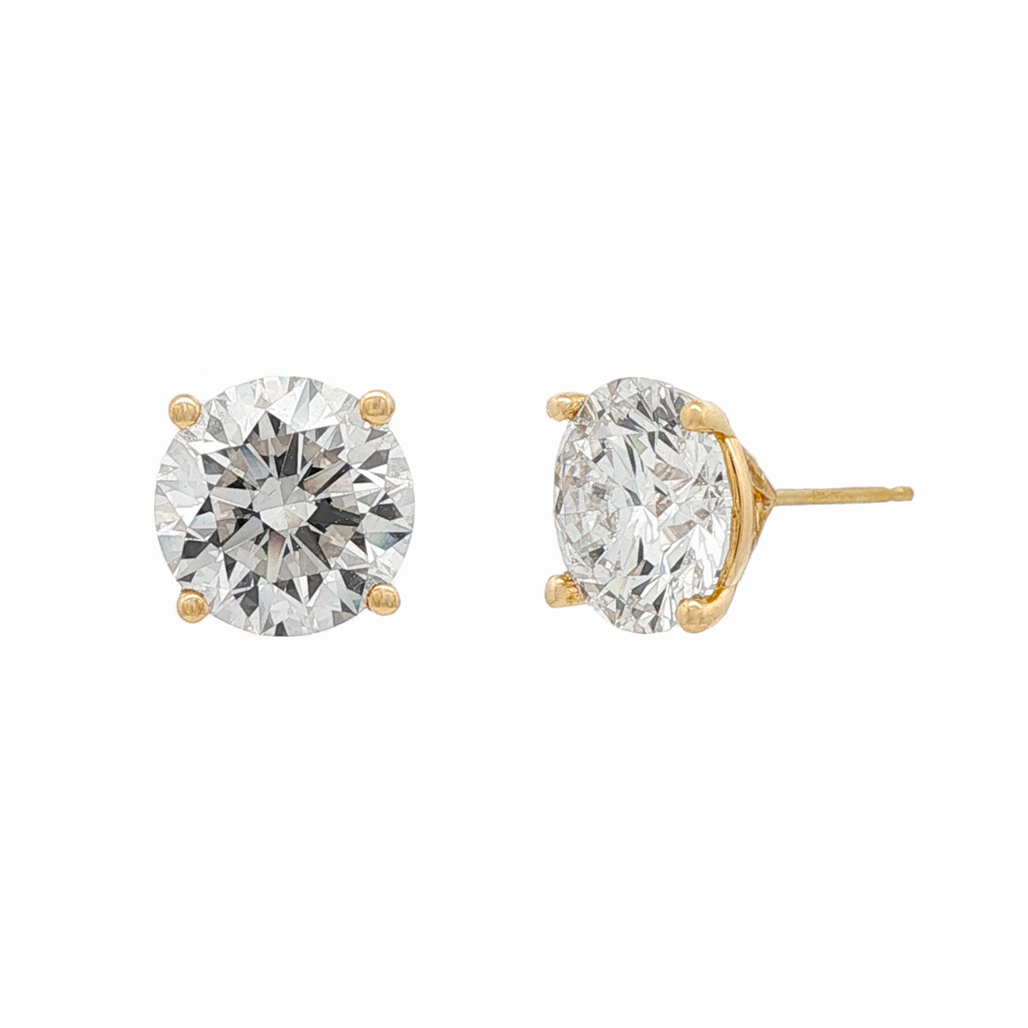 Ella Rose 5.12ct Lab-Grown Diamond Stud Earrings 14K Yellow Gold